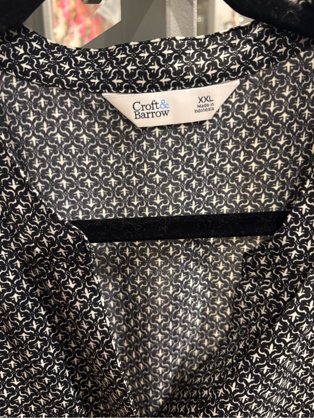Croft & Barrow Navy and White Sleeveless Button-Front Midi Dress - Picture 4 of 5